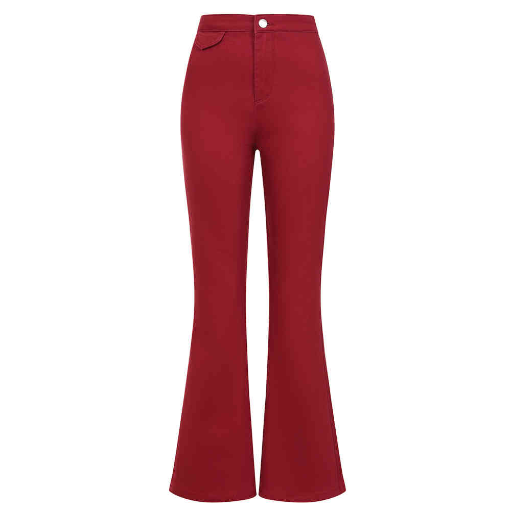 Banned - Roisin Flared jeans - Bordeaux rood